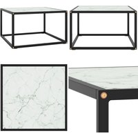 Vidaxl - Couchtisch Schwarz mit Weißem Glas in Marmor-Optik 60x60x35 cm - Couchtisch - Wohnzimmertisch - Sideboard - Esszimmertisch - Schwarz Weiß Vidaxl - Couchtisch Schwarz mit Weißem Glas in Marmor-Optik 60x60x35 cm - Couchtisch - Wohnzimmertisch - Sideboard - Esszimmertisch - Schwarz Weiß von VIDAXL