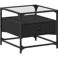 Vidaxl - Couchtisch mit Glasplatte Schwarz 50x50x45 cm Stahl Vidaxl - Couchtisch mit Glasplatte Schwarz 50x50x45 cm Stahl von VIDAXL