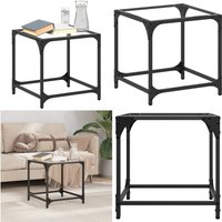 Vidaxl - Couchtisch mit Glasplatte Transparent 40x40x40 cm Stahl - Couchtisch - Wohnzimmertisch - Glastisch - Esszimmertisch - Dekorationstablett von VIDAXL