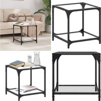 Vidaxl - Couchtisch mit Glasplatte Transparent 40x40x40 cm Stahl - Couchtisch - Wohnzimmertisch - Glastisch - Esszimmertisch - Sidetable - Home & Vidaxl - Couchtisch mit Glasplatte Transparent 40x40x40 cm Stahl - Couchtisch - Wohnzimmertisch - Glastisch - Esszimmertisch - Sidetable - Home & von VIDAXL
