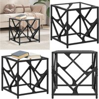Vidaxl - Couchtisch mit Glasplatte Transparent 40x40x41 cm Stahl - Couchtisch - Wohnzimmerstil - Glastisch - Esszimmertisch - Sidetable - Home & Vidaxl - Couchtisch mit Glasplatte Transparent 40x40x41 cm Stahl - Couchtisch - Wohnzimmerstil - Glastisch - Esszimmertisch - Sidetable - Home & von VIDAXL