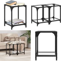Couchtische mit Glasplatte 2 Stk. Transparent 30x30x40 cm Stahl - Couchtisch - Glastisch - Wohnzimmerstil - Esszimmertisch - Side Table - Home & von VIDAXL