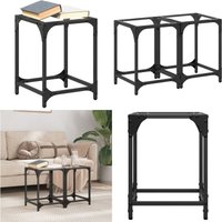 Couchtische mit Glasplatte 2 Stk. Transparent 30x30x40 cm Stahl - Couchtisch - Glastisch - Wohnzimmerstil - Esszimmertisch - Sidetable - Home & Living von VIDAXL