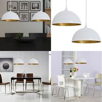 Vidaxl - Deckenleuchte 2 Stk. Höhenverstellbar Halbkugelförmig Weiß - Pendelleuchte - Deckenleuchte - Wohnzimmerlampe - Esszimmerlampe - LED-Lampe Vidaxl - Deckenleuchte 2 Stk. Höhenverstellbar Halbkugelförmig Weiß - Pendelleuchte - Deckenleuchte - Wohnzimmerlampe - Esszimmerlampe - LED-Lampe von VIDAXL