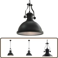 Deckenleuchte Schwarz Rund E27 - Industrielle Deckenleuchte - Schwarze Deckenleuchte - Runde Deckenleuchte - led Deckenleuchte - Wohnzimmer Deko Deckenleuchte Schwarz Rund E27 - Industrielle Deckenleuchte - Schwarze Deckenleuchte - Runde Deckenleuchte - led Deckenleuchte - Wohnzimmer Deko von VIDAXL
