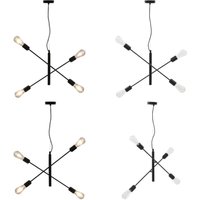 Vidaxl - Deckenleuchte mit Glühlampen 2 w Schwarz E27 - Dekorleuchte - Deckenleuchte Schwarz - Metalldecke - Wohnraumbeleuchtung - Flurbeleuchtung Vidaxl - Deckenleuchte mit Glühlampen 2 w Schwarz E27 - Dekorleuchte - Deckenleuchte Schwarz - Metalldecke - Wohnraumbeleuchtung - Flurbeleuchtung von VIDAXL