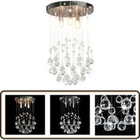 Vidaxl - Deckenleuchte mit Kristallperlen Silbern Kugel 3x G9 Glühbirnen - Dekorleuchte - Kronleuchter - Wohnzimmer Deko - Schlafzimmer Deko Vidaxl - Deckenleuchte mit Kristallperlen Silbern Kugel 3x G9 Glühbirnen - Dekorleuchte - Kronleuchter - Wohnzimmer Deko - Schlafzimmer Deko von VIDAXL