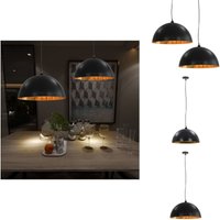 Vidaxl - Deckenleuchten 2 Stk. Schwarz und Gold Halbkugelförmig 50cm E27 - Dekorleuchten - Wandlampen - Wohnzimmer Deko - Schlafzimmer Beleuchtung Vidaxl - Deckenleuchten 2 Stk. Schwarz und Gold Halbkugelförmig 50cm E27 - Dekorleuchten - Wandlampen - Wohnzimmer Deko - Schlafzimmer Beleuchtung von VIDAXL