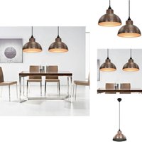 Vidaxl - Deckenleuchten 2 stk halbkugelförmig kupferfarben - Kupferfarbene Deckenleuchte - Moderne Lampe - Metalllampe - Wohnzimmer Deko - Küchenlampe Vidaxl - Deckenleuchten 2 stk halbkugelförmig kupferfarben - Kupferfarbene Deckenleuchte - Moderne Lampe - Metalllampe - Wohnzimmer Deko - Küchenlampe von VIDAXL