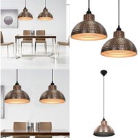 Deckenleuchten 2 stk halbkugelförmig kupferfarben - Kupferfarbene Deckenleuchte - Moderne Lampe - Metalllampe - Wohnzimmer Deko - Küchenlampe - Home von VIDAXL