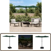 Vidaxl - Doppel-Sonnenschirm mit LED-Leuchten Grün 316x240 cm - Doppelsonnenschirm - LED-Gartenleuchte - Sonnenschutzschirm - Outdoor Beleuchtung von VIDAXL