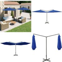 Vidaxl - Doppel-Sonnenschirm mit Stahl-Mast 600 cm Azurblau - Doppel-Sonnenschirm - Gartenschirm - Sonnenschirm - Outdoor Möbel - Terrasse - Home & Vidaxl - Doppel-Sonnenschirm mit Stahl-Mast 600 cm Azurblau - Doppel-Sonnenschirm - Gartenschirm - Sonnenschirm - Outdoor Möbel - Terrasse - Home & von VIDAXL