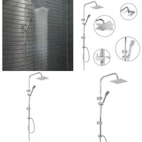 Vidaxl - Doppelkopf-Duschset mit Handbrause Edelstahl - Duschset - Duschsets - Home & Living - Silber Vidaxl - Doppelkopf-Duschset mit Handbrause Edelstahl - Duschset - Duschsets - Home & Living - Silber von VIDAXL
