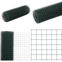 Vidaxl - Drahtzaun Stahl mit PVC-Beschichtung 10x0,5 m Grün - Zaun Aus Stahl - Gartenzaun - Maschendrahtzaun - Drahtgitter - Tiergehege - Home & von VIDAXL