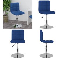 Drehbarer Barhocker Blau Stoff - Vidaxl von VIDAXL