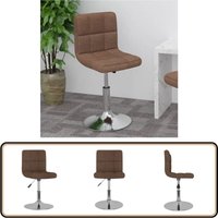 Drehbarer Barhocker Braun Stoff - Vidaxl von VIDAXL