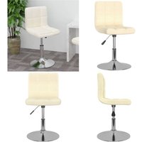 Drehbarer Barhocker Creme Stoff - Vidaxl von VIDAXL