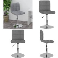 Drehbarer Barhocker Hellgrau Stoff - Vidaxl Drehbarer Barhocker Hellgrau Stoff - Vidaxl von VIDAXL