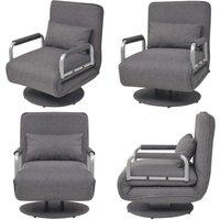 Drehsessel mit Schlaffunktion Dunkelgrau Stoff - Drehsessel - Schlafsofa - Wohnzimmersofa - Lounge Chair - Multifunktionsmöbel - Home & Living Drehsessel mit Schlaffunktion Dunkelgrau Stoff - Drehsessel - Schlafsofa - Wohnzimmersofa - Lounge Chair - Multifunktionsmöbel - Home & Living von VIDAXL