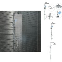 Vidaxl - Duschköpfe - Living Doppelkopf-Duschset mit Handbrause Edelstahl - Silber Vidaxl - Duschköpfe - Living Doppelkopf-Duschset mit Handbrause Edelstahl - Silber von VIDAXL