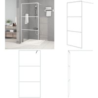 Vidaxl - Duschwand für Begehbare Dusche Weiß 90x195 cm ESG-Klarglas - Duschwand - Duschabtrennung - Begehbarer Dusche - Glasdusche - Duschkabine von VIDAXL