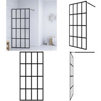 Vidaxl - Duschwand für Walk-in Dusche Mattes Sicherheitsglas 100x195 cm - Duschwand - Walk-in Dusche - Sicherheitsglas - Duschkabine von VIDAXL