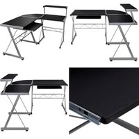 Vidaxl - Eck-Computertisch Schwarz 132x112x99 cm Holzwerkstoff - Eckschreibtisch - Computertisch - Schreibtisch Schwarz - Holzwerkstoff - Home Office Vidaxl - Eck-Computertisch Schwarz 132x112x99 cm Holzwerkstoff - Eckschreibtisch - Computertisch - Schreibtisch Schwarz - Holzwerkstoff - Home Office von VIDAXL