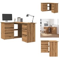 Eckschreibtisch Artisan-Eiche 145x100x76 cm Holzwerkstoff - Eckschreibtisch - Eckschreibtische - Schreibtisch - Büroschreibtisch Eckschreibtisch Artisan-Eiche 145x100x76 cm Holzwerkstoff - Eckschreibtisch - Eckschreibtische - Schreibtisch - Büroschreibtisch von VIDAXL