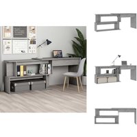 Vidaxl - Eckschreibtisch Betongrau 200x50x76 cm Holzwerkstoff - Eckschreibtisch - Schreibtisch Grau - Holzwerkstoff Schreibtisch - Home Office Möbel von VIDAXL