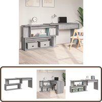 Eckschreibtisch Grau Sonoma 200x50x76 cm Holzwerkstoff - Schreibtisch - Eckschreibtisch - Home Office - Arbeitsplatz - Grau Eckschreibtisch Grau Sonoma 200x50x76 cm Holzwerkstoff - Schreibtisch - Eckschreibtisch - Home Office - Arbeitsplatz - Grau von VIDAXL