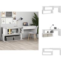 Vidaxl - Eckschreibtisch Hochglanz-Weiß 200x50x76 cm Holzwerkstoff - Eckschreibtisch - Schreibtisch - Weißer Schreibtisch - Holzwerkstoff von VIDAXL