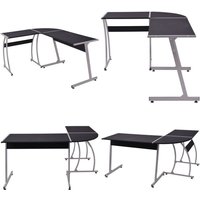 Eckschreibtisch L-förmig Schwarz - Eckschreibtisch - Schreibtisch Schwarz - Bürostuhl - Home Office - L-Formiger Schreibtisch - Home & Living Eckschreibtisch L-förmig Schwarz - Eckschreibtisch - Schreibtisch Schwarz - Bürostuhl - Home Office - L-Formiger Schreibtisch - Home & Living von VIDAXL