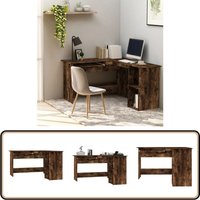Eckschreibtisch Räuchereiche 120x140x75 cm Holzwerkstoff - Eck Schreibtisch - Schreibtisch Holz - Home Office - Büro Einrichtung - Arbeitsplatz Eckschreibtisch Räuchereiche 120x140x75 cm Holzwerkstoff - Eck Schreibtisch - Schreibtisch Holz - Home Office - Büro Einrichtung - Arbeitsplatz von VIDAXL