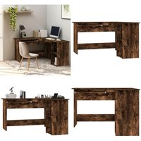Vidaxl - Eckschreibtisch Räuchereiche 120x140x75 cm Holzwerkstoff - Eck Schreibtisch - Schreibtisch Holz - Home Office - Büro Einrichtung Vidaxl - Eckschreibtisch Räuchereiche 120x140x75 cm Holzwerkstoff - Eck Schreibtisch - Schreibtisch Holz - Home Office - Büro Einrichtung von VIDAXL