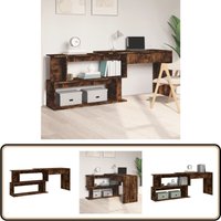 Vidaxl - Eckschreibtisch Räuchereiche 200x50x76 cm Holzwerkstoff - Schreibtisch - Eckschreibtisch - Home Office - Arbeitsplatz - Holzwerkstoff von VIDAXL