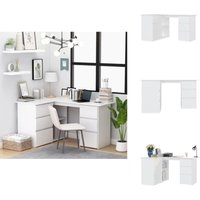 Vidaxl - Eckschreibtisch Weiß 145x100x76 cm Holzwerkstoff - Eckschreibtisch - Schreibtisch Weiß - Bürostuhl - Home Office - Arbeitsplatzgestaltung von VIDAXL