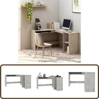 Vidaxl - Eckschreibtisch in L-Form Betongrau 120x140x75 cm Holzwerkstoff - Eck Schreibtisch - Holz Schreibtisch - Büro Tisch - Home Office Möbel von VIDAXL