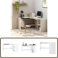 Vidaxl - Eckschreibtisch in L-Form Hochglanz-Weiß 120x140x75 cm - Eck-Schreibtisch - Schreibtisch Weiß - Holzwerkstoff Schreibtisch - Bürostuhl von VIDAXL