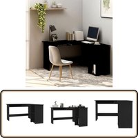 Vidaxl - Eckschreibtisch in L-Form Schwarz 120x140x75 cm Holzwerkstoff - Eck-Schreibtisch - Schreibtisch Schwarz - Bürostuhl - Home Office von VIDAXL