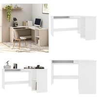 Vidaxl - Eckschreibtisch in L-Form Weiß 120x140x75 cm Holzwerkstoff - Eck Schreibtisch - Holzwerkstoff Schreibtisch - Weißer Schreibtisch - Büro von VIDAXL