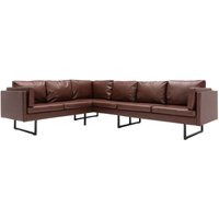 Vidaxl - Ecksofa Kunstleder Braun von VIDAXL