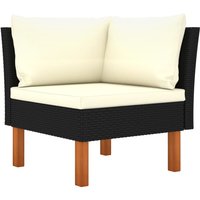 Bonnevie - Ecksofa Poly Rattan und Eukalyptus Massivholz vidaXL105464 von BONNEVIE