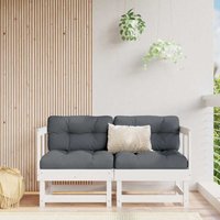 Vidaxl - Ecksofas mit Kissen 2 Stk. Weiß Massivholz Kiefer von VIDAXL
