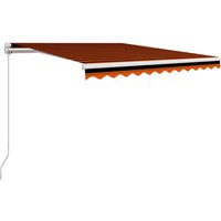 Bonnevie - Einziehbare Markise Handbetrieben 300 x 250 cm Orange und Braun vidaXL74823 von BONNEVIE