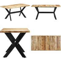 Vidaxl - Esstisch 160x80x75 cm Raues Mangoholz - Esstisch - Mangoholz - Industrieller Stil - Vintage Möbel - Küchentisch - Home & Living Vidaxl - Esstisch 160x80x75 cm Raues Mangoholz - Esstisch - Mangoholz - Industrieller Stil - Vintage Möbel - Küchentisch - Home & Living von VIDAXL