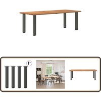 Vidaxl - Esstisch Hellbraun 240x100x74 cm Massivholz Eiche Rechteckig Vidaxl - Esstisch Hellbraun 240x100x74 cm Massivholz Eiche Rechteckig von VIDAXL