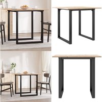 Vidaxl - Esstisch O-Gestell 80x80x75 cm Massivholz Kiefer und Gusseisen - Esstisch - Holztisch - Kiefernholztisch - Massivholzttisch - Gartentisch Vidaxl - Esstisch O-Gestell 80x80x75 cm Massivholz Kiefer und Gusseisen - Esstisch - Holztisch - Kiefernholztisch - Massivholzttisch - Gartentisch von VIDAXL