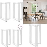 Esstischbeine T-Form 2 Stk. Weiß 60x35x(72-73) cm Stahl - Vidaxl von VIDAXL
