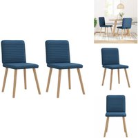 Esszimmerstühle 2 Stk. Blau Stoff - Esszimmerstuhl - Esszimmerstühle - Essstuhl - Stuhl von VIDAXL