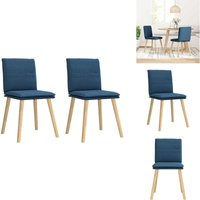 Esszimmerstühle 2 Stk. Blau Stoff - Esszimmerstuhl - Esszimmerstühle - Essstuhl - Stuhl von VIDAXL